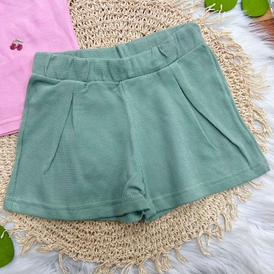 Conj. Blusa Cerejinhas de Paetê e Short - Rose e Verde
